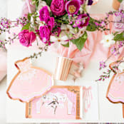 "Pirouette Small Plates - Pack of 8" - Party Plates and Bowls in multicolor by Jollity and Co