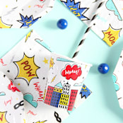 "Superhero Small Plates - Pack of 8" - Party Plates and Bowls in multicolor by Jollity and Co