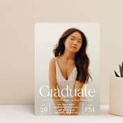 "Typeset" - Graduation Party Invitations in Dove by Erin L. Wilson - Front