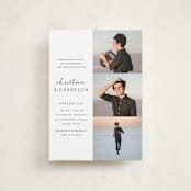 "Patchwork" - Graduation Party Invitations in Snow by Deynaaz Daraei - Front