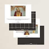 "Iconic" - Graduation Party Invitations in Sand by Creo Study - Back of Card Options