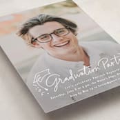 "Cap off" - Graduation Party Invitations in Cotton by Creo Study - Detail