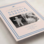 "Classically done" - Graduation Party Invitations in Country Blue by Inkblot Design - Detail