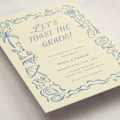 "On the Coast" - Graduation Party Invitations in Sea by Pati Cascino - Detail