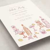 "cocktails and laughter" - Graduation Party Invitations in Orchid by Cass Loh - Detail