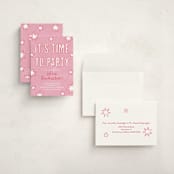 "Starry Celebration" - Graduation Party Invitations in Cotton Candy by Kercia Jane - Assembled