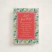 "Whimsical Hand Illustrated Crest" - Graduation Party Invitations in Peony by Jackie Crawford - Front