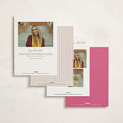 "Whimsical Hand Illustrated Crest" - Graduation Party Invitations in Peony by Jackie Crawford - Back of Card Options
