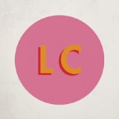 "Bold Initials" - Party Stickers in Punch by mo kelley - Front