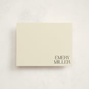 "Corner Block" - Personalized Stationery Cards in Cream by Robert and Stella - Front