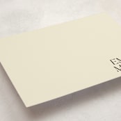 "Corner Block" - Personalized Stationery Cards in Cream by Robert and Stella - Detail