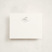 "simple monogram" - Personalized Stationery Cards in Porcelain by Lori Wemple - Front