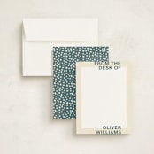 "Boldish" - Personalized Stationery Cards in Ocean by Owl and Toad - Assembled