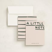 "A Little Note" - Personalized Stationery Cards in Ash by Sumak Studio - Assembled