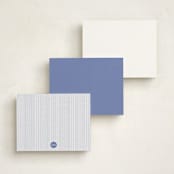 "Coastal Toile" - Personalized Stationery Cards in Periwinkle by Jenna Holcomb - Back of Card Options