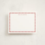 "Sweet Peppermint Frame" - Personalized Stationery Cards in Candy Cane by Alston Foster - Front