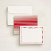 "Sweet Peppermint Frame" - Personalized Stationery Cards in Candy Cane by Alston Foster - Assembled