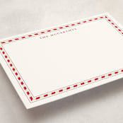 "Sweet Peppermint Frame" - Personalized Stationery Cards in Candy Cane by Alston Foster - Detail