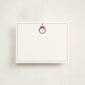 "Winter Monogram" - Personalized Stationery Cards in Wreath by Petra Kern - Front