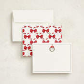 "Winter Monogram" - Personalized Stationery Cards in Wreath by Petra Kern - Assembled