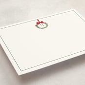 "Winter Monogram" - Personalized Stationery Cards in Wreath by Petra Kern - Detail
