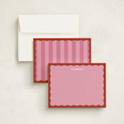 "Color Wave" - Personalized Stationery Cards in Raspberry by Helena Vitto - Assembled