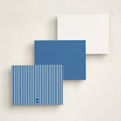 "Wildflower Note" - Personalized Stationery Cards in Cornflower by Jenna Holcomb - Back of Card Options