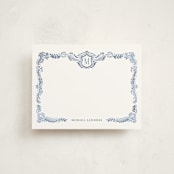 "Fresco" - Personalized Stationery Cards in Bluebell by Petra Kern - Front