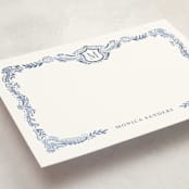 "Fresco" - Personalized Stationery Cards in Bluebell by Petra Kern - Detail