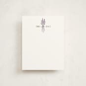 "Lavender Bouquet" - Personalized Stationery Cards in Lavender by Katie - Front