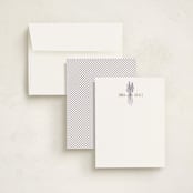 "Lavender Bouquet" - Personalized Stationery Cards in Lavender by Katie - Assembled