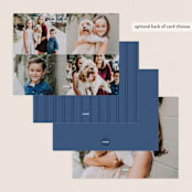 "Letterhead" - Personalized Stationery Cards in Cobalt by Stacey Meacham - Back of Card Options