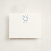 "Stamped" - Personalized Stationery Cards in Periwinkle by Jenna Holcomb - Front