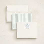 "Stamped" - Personalized Stationery Cards in Periwinkle by Jenna Holcomb - Assembled