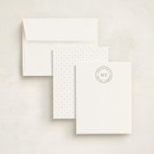 "Initials Seal" - Personalized Stationery Cards in Grass by Amber Podratz - Assembled