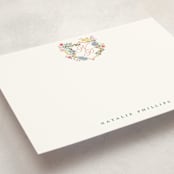 "Montecito Crest" - Personalized Stationery Cards in Petal by Petra Kern - Detail