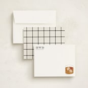 "Old Fashioned" - Personalized Stationery Cards in Onyx by Baumbirdy - Assembled