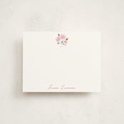 "Peony" - Personalized Stationery Cards in Blush by Itsy Belle Studio - Front