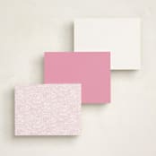 "Peony" - Personalized Stationery Cards in Blush by Itsy Belle Studio - Back of Card Options