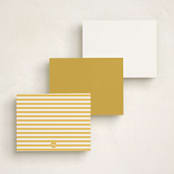 "Beach Umbrella" - Personalized Stationery Cards in Lemon by Jenna Holcomb - Back of Card Options