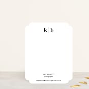 "Honorable" - Personalized Stationery Cards in Onyx by Jennifer Postorino - Front