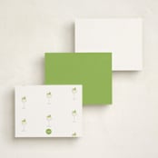 "Hugo Spritz (add-on)" - Personalized Stationery Cards in Lime by Baumbirdy - Back of Card Options