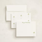 "Hugo Spritz (add-on)" - Personalized Stationery Cards in Lime by Baumbirdy - Assembled