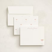 "Cosmopolitan (add-on)" - Personalized Stationery Cards in Grapefruit by Baumbirdy - Assembled
