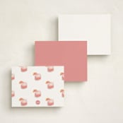 "Paloma (add-on)" - Personalized Stationery Cards in Grapefruit by Baumbirdy - Back of Card Options