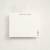 "Cocktail Shaker (add-on)" - Personalized Stationery Cards in Coal by Baumbirdy - Front