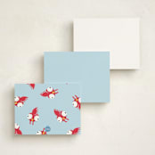 "Disney's Moana Hei Hei" - Personalized Stationery Cards in Cotton by Kristen Knechtel - Back of Card Options