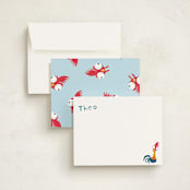 "Disney's Moana Hei Hei" - Personalized Stationery Cards in Cotton by Kristen Knechtel - Assembled