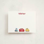 "DIsney Pixar Cars Lightning McQueen and Friends" - Personalized Stationery Cards in Cloud by tinaleeart - Front