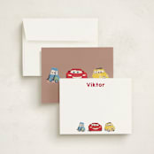"DIsney Pixar Cars Lightning McQueen and Friends" - Personalized Stationery Cards in Cloud by tinaleeart - Assembled